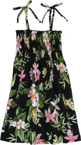Orchid Plumeria Garden Girl's Elastic Tube Top Dress — Girls Dresses — MauiShirts (view 11)
