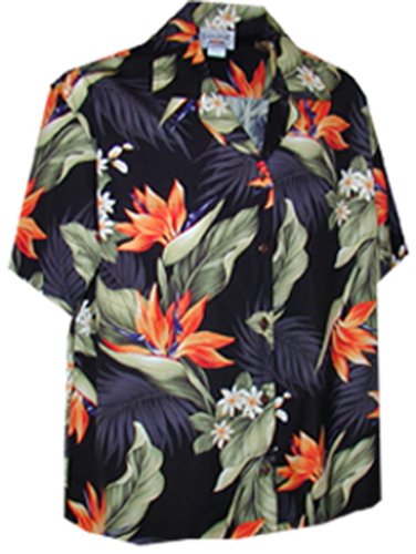 Bird of Paradise Plumeria Women's Shirt — Women's Cotton Shirts — Paradise Found (view 6)