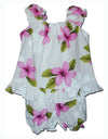 Single Tone Plumeria Puff Sleeve 2pc — Girls Cabana Sets — MauiShirts
