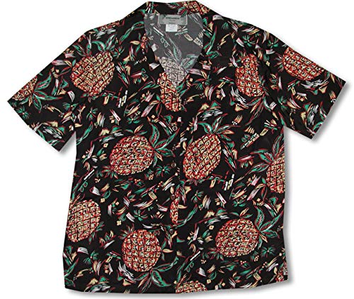 Pineapples Vintage Kamehameha women's shirt — Women's Rayon Shirts — Paradise Found