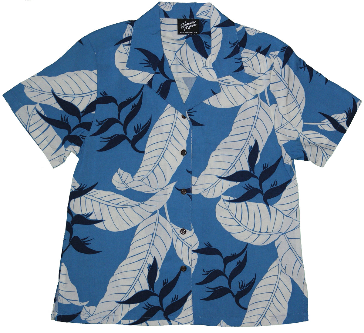 RJC Ginger Heliconia Women's Hawaiian Camp Shirt – Rayon, Made in Hawaii