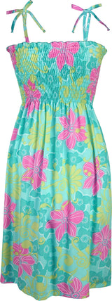 Pastel Floral Smocked Tube Dress — Women's Sun Dresses — MauiShirts (view 3)