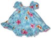 Airbrush Plumeria Puff Sleeve 2pc