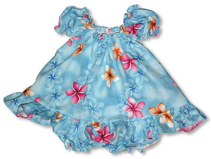 Airbrush Plumeria Puff Sleeve 2pc