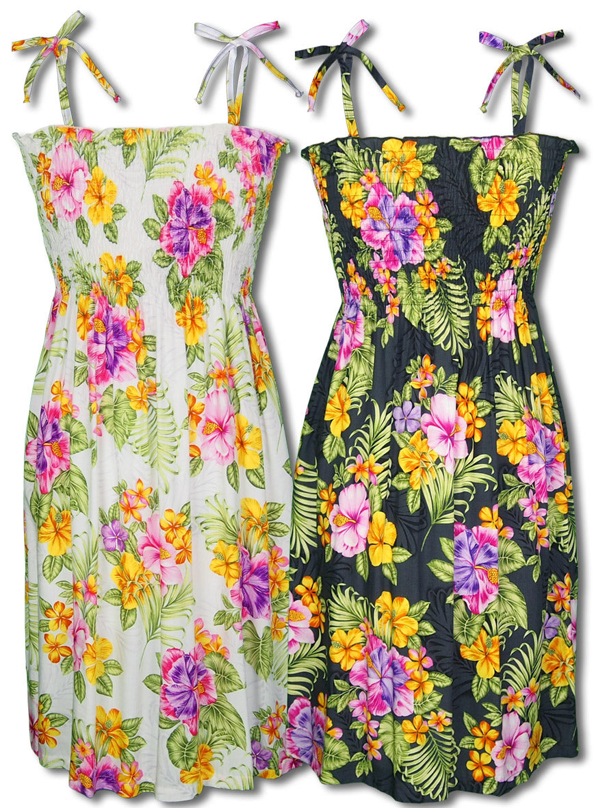 Amorous Bouquet Smocked Tube Dress