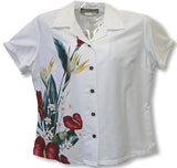 Anthurium Bouquet Womens Fitted Blouse