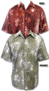 Ape Leaf Men's Placket front, Reverse Print Aloha Shirt