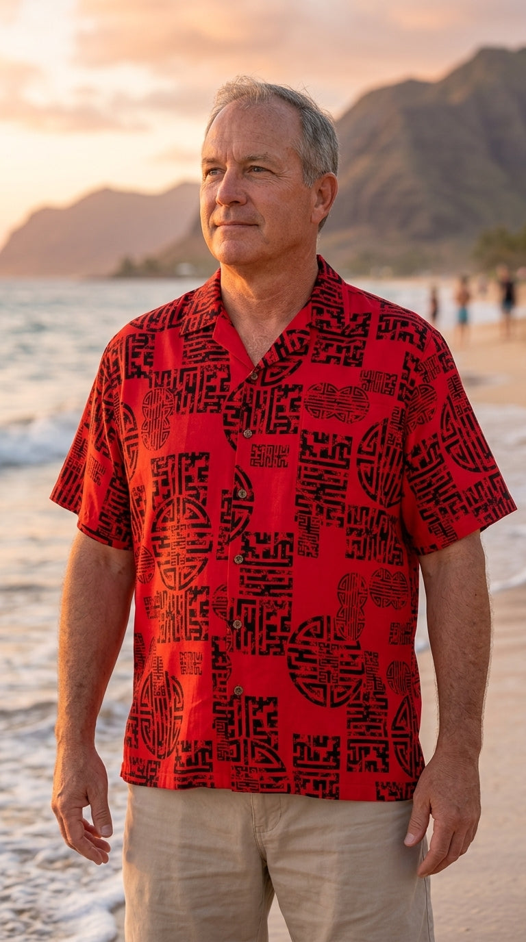 Asian Good Luck Men's Shirt