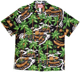 Canoes Under Coconut Trees Men's Shirt — Men's Cotton Shirts — RJC