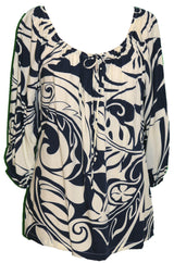 RJC Womens Bold Beach Botanic II Peasant Blouse