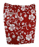 Classic Hibiscus Men's Elastic Waist 3-Pocket Cotton Shorts