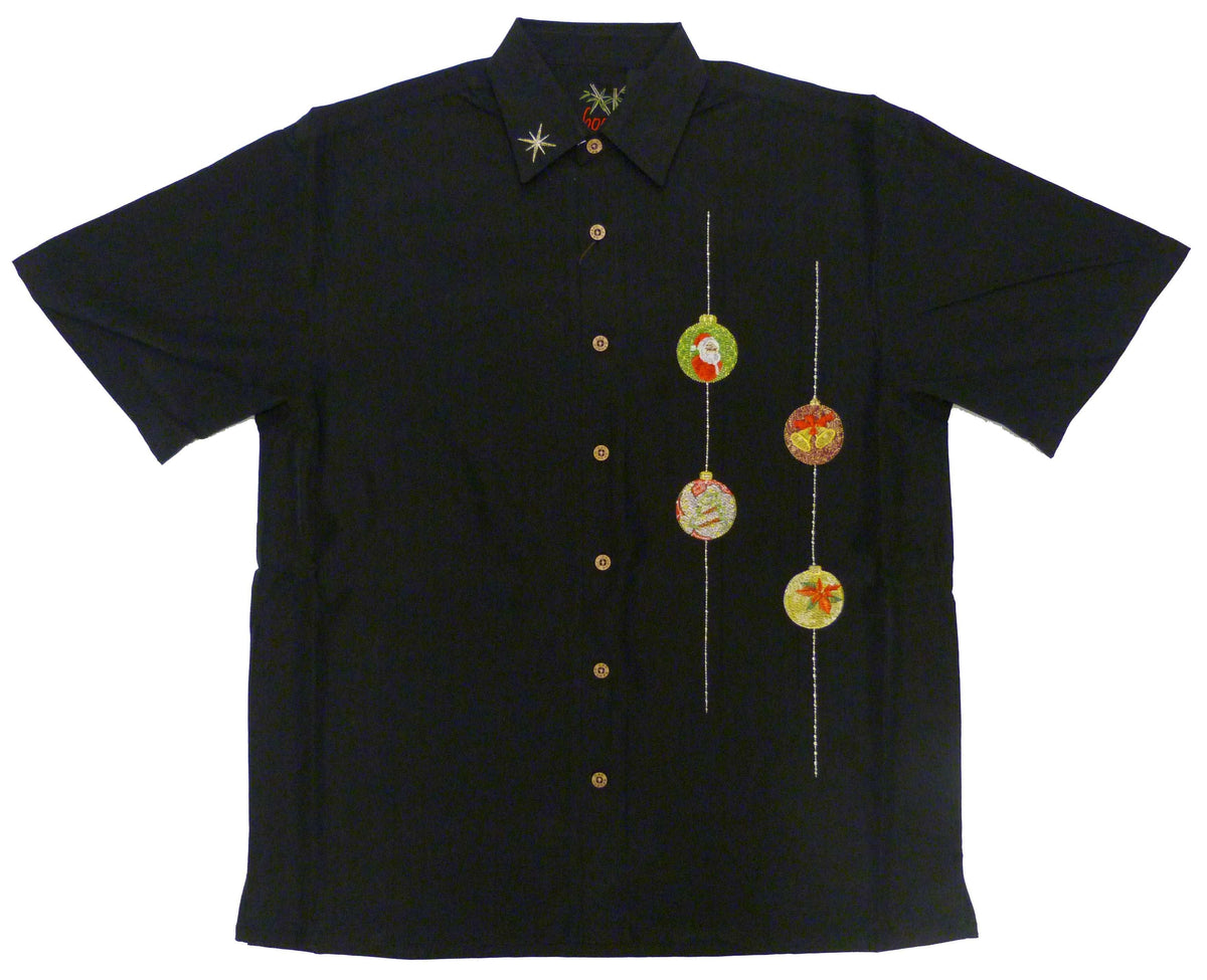 Christmas Ornament Men's Embroidered Shirt — Men's Embroidered Shirts — MauiShirts (view 4)