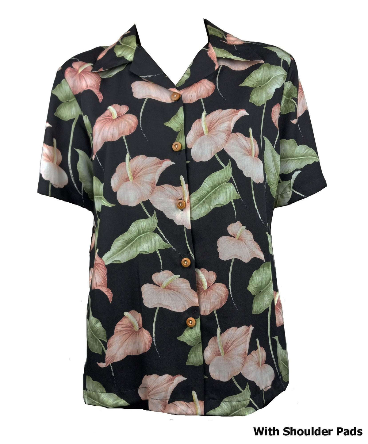 Anthurium Garden women's paradise found shirt — Women's Camp Shirts — Paradise Found (view 3)