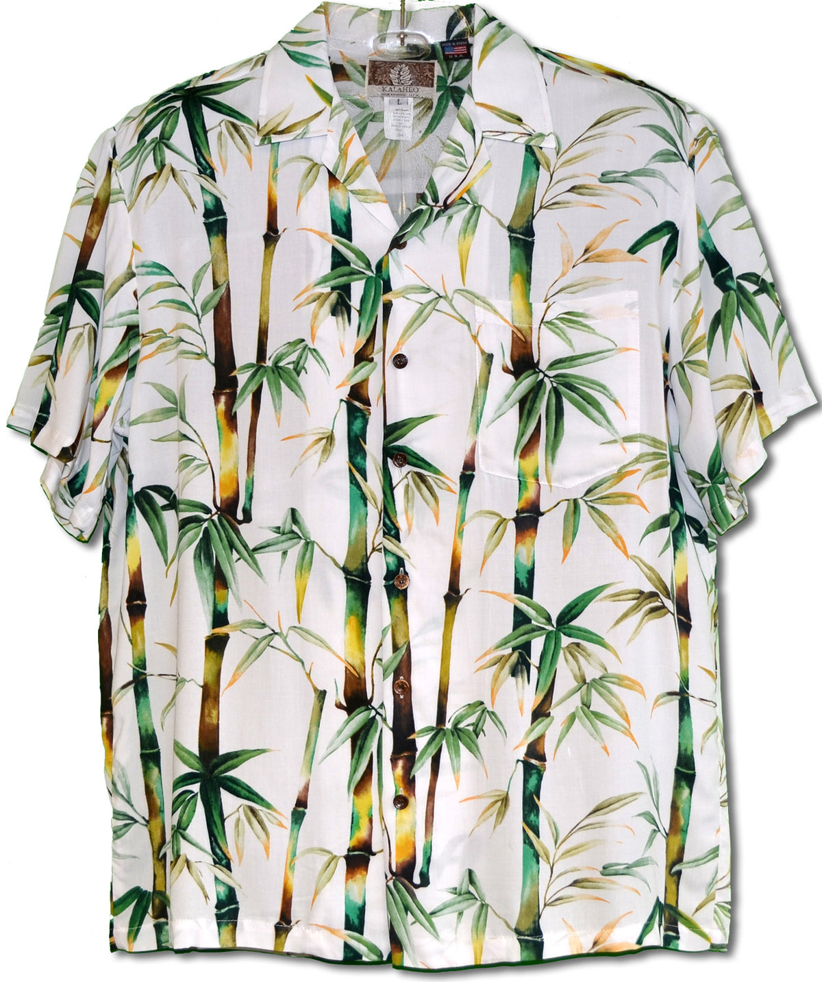 Bamboo Grass men's cotton aloha shirt