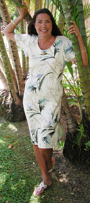 Bamboo Paradise Bias Cut Flared Dress