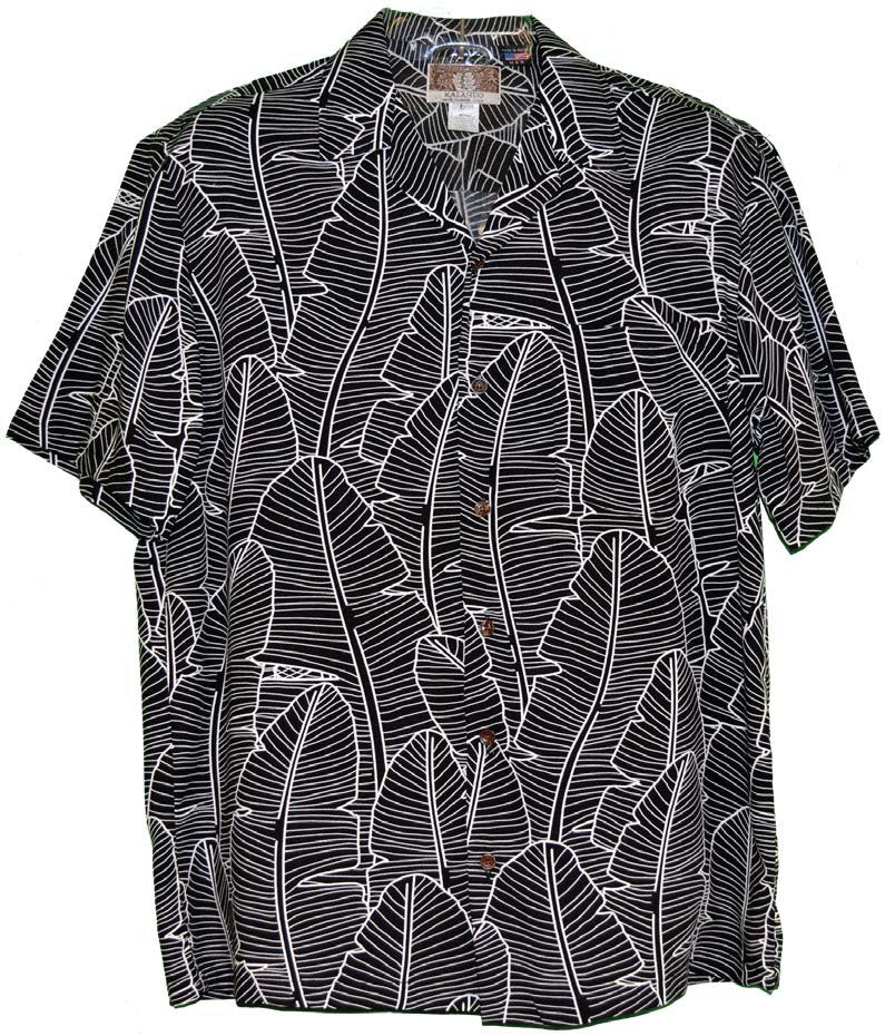 Banana Leaf Jungle men's rayon shirt