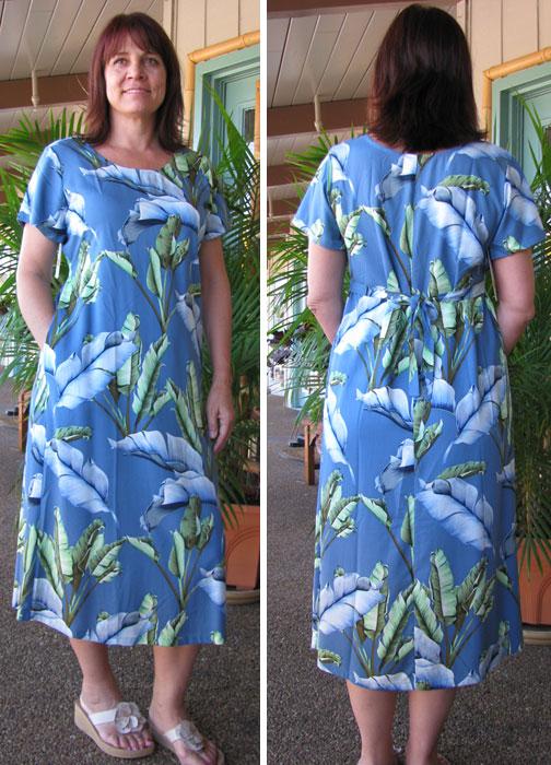 Banana Leaf Tie Back Long Dress