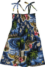 Hibiscus Hawaiian Islands Girls Smocked Dress — Girls Dresses — MauiShirts (view 10)