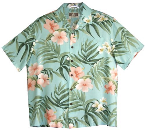 Pale Hibiscus Orchid Men's Shirt — Men's Rayon Shirts — RJC (view 12)