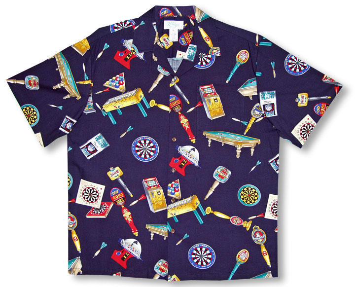 Beer & Gaming Machines mens aloha shirt