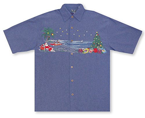 Christmas in Paradise Men's Embroidered Shirt — Men's Embroidered Shirts — MauiShirts (view 8)