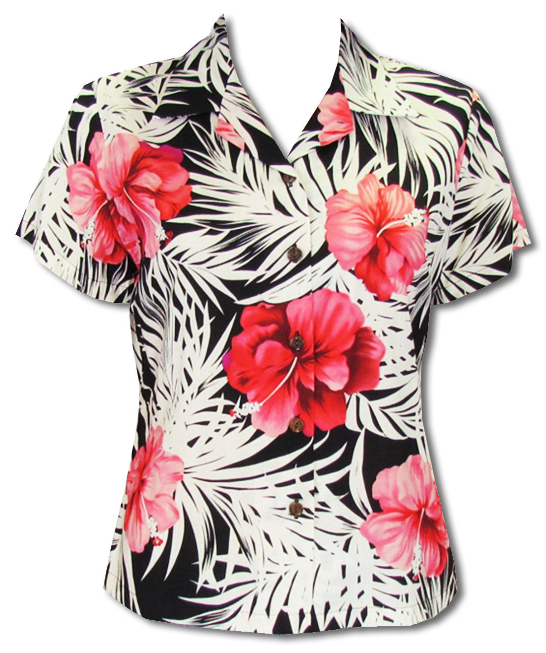 Big Hibiscus Women's Fitted Blouse