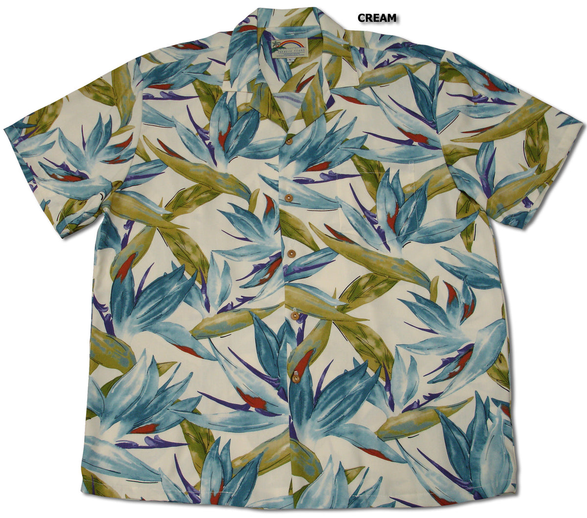 Watercolor Bird of Paradise men's shirt