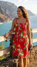Bird of Paradise Display Smocked Tube Dress — Women's Sun Dresses — RJC (view 4)