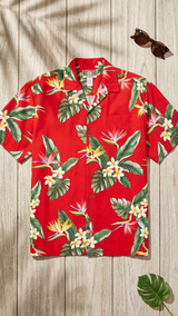 Bird of Paradise Display Men's Shirt