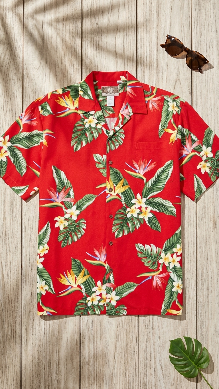 Bird of Paradise Display Men's Shirt