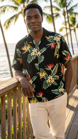 Bird of Paradise Display Men's Shirt