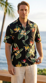 Bird of Paradise Display Men's Shirt