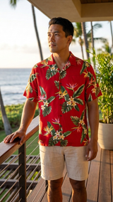Bird of Paradise Display Men's Shirt