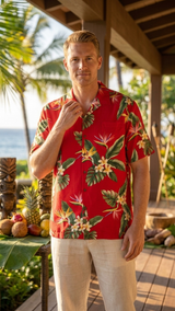 Bird of Paradise Display Men's Shirt