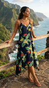 Bird of Paradise Display Scarf Hem Long Dress — Women's Long Dresses — RJC Puanani