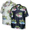 Blue Convertible Red Muscle Car Men's Shirt