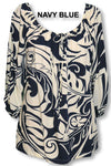Bold Beach Botanic II Womens Peasant Blouse