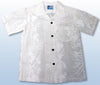 Fern Leaf Garden Boy's White Shirt