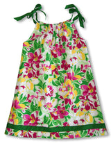 Bright Hawaiian Garden Girl's A Line Dress