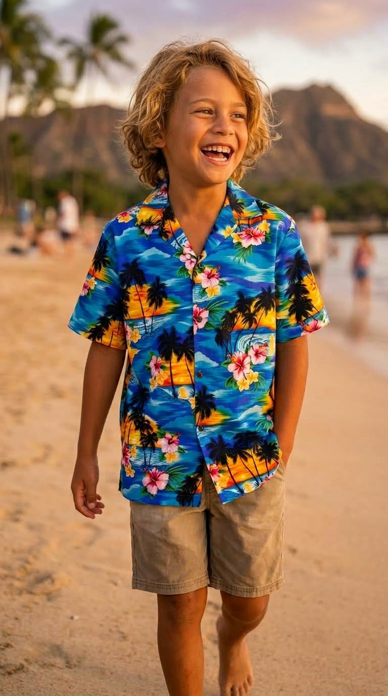 Brilliant Hawaii Sunset Boy's Shirt