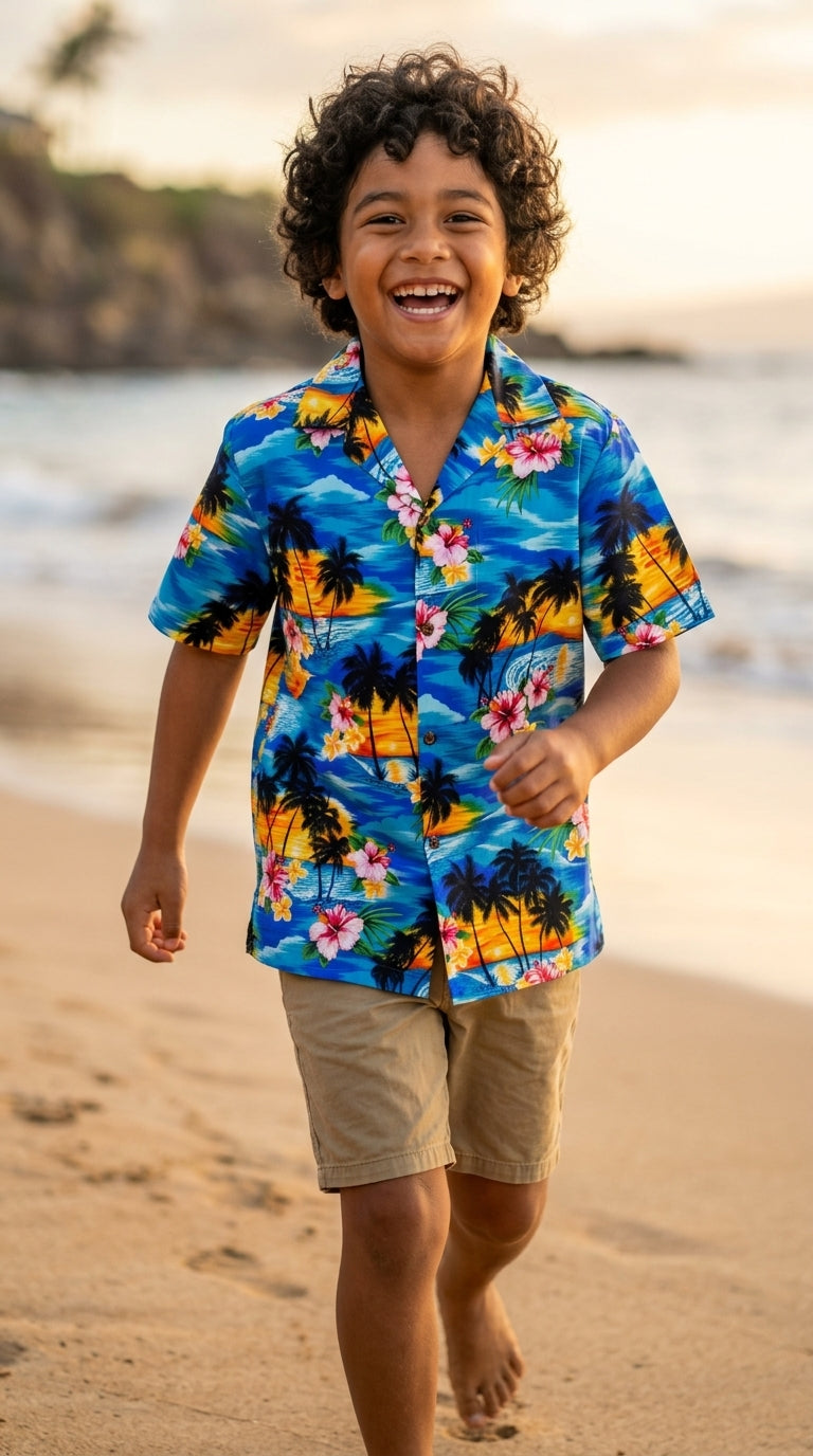 Brilliant Hawaii Sunset Boy's Shirt