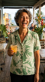 RJC Hala Pineapple Women's Hawaiian Camp Shirt – Rayon, Made in Hawaii
