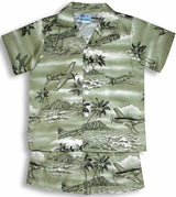 Island Airplanes Boy's 2pc — Boys Cabana Sets — MauiShirts (view 6)