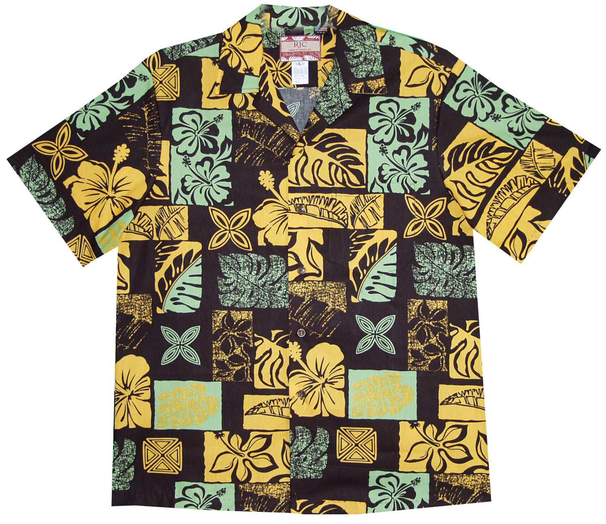 Bold Hawaiian Leaf men's shirt — Men's Cotton Shirts — RJC