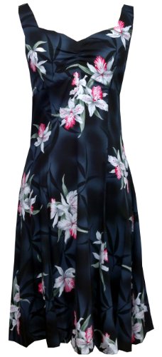 Midnight Orchid Empire Fit Princess Flared — Women's Empire Waist Dresses — MauiShirts (view 7)
