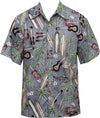 Palm Ukulele Men's Reverse Placket Front cotton Shirt — Men's Reverse Print Shirts — Go Barefoot
