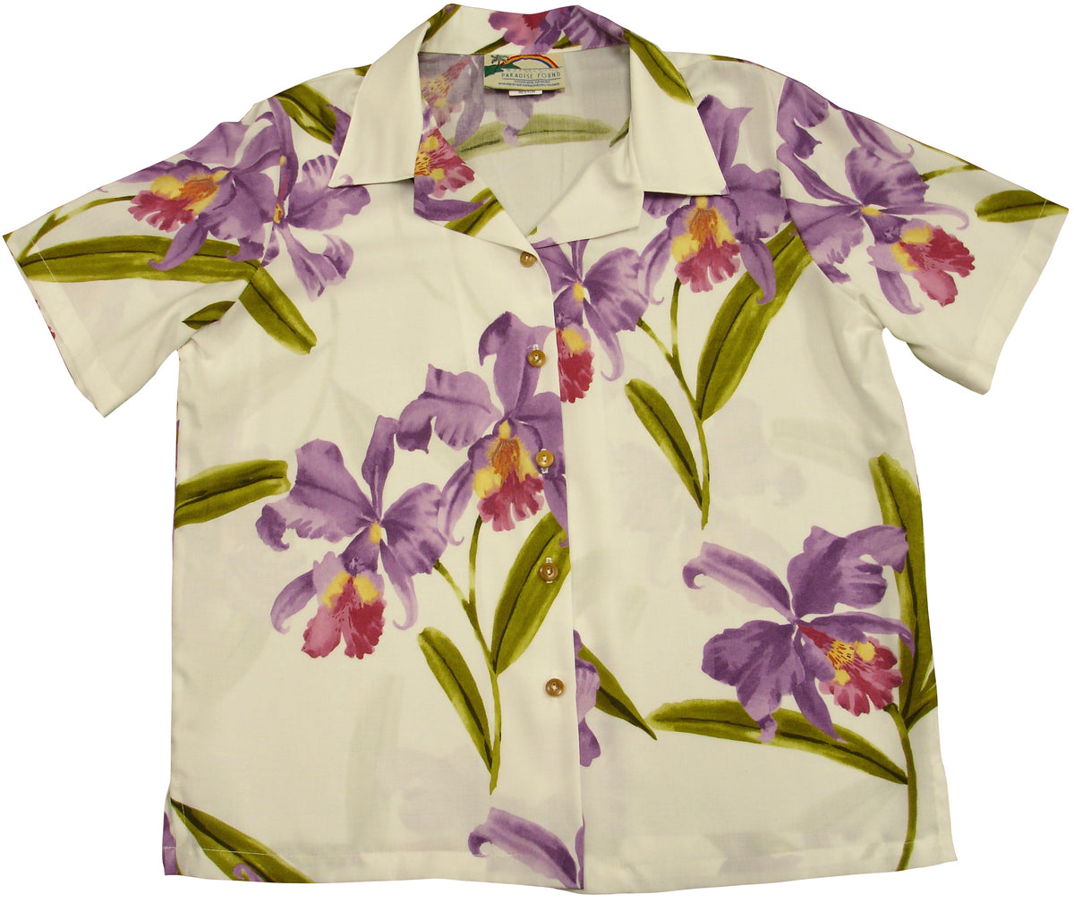 Double Orchid women's rayon shirt — Women's Camp Shirts — Paradise Found (view 5)