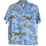 Aerial Island Dog Fight Mens Hawaiian Shirt — Men's Cotton Shirts — RJC