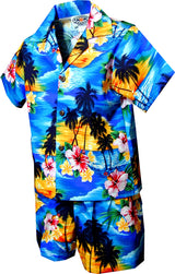 Brilliant Hawaii Sunset Boy's 2pc — Boys Cabana Sets — Pacific Legend