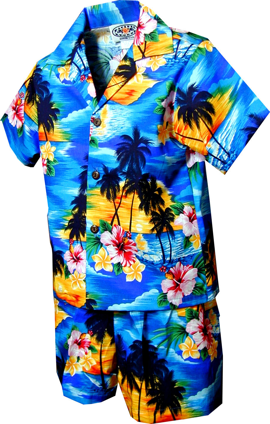 Brilliant Hawaii Sunset Boy's 2pc — Boys Cabana Sets — Pacific Legend